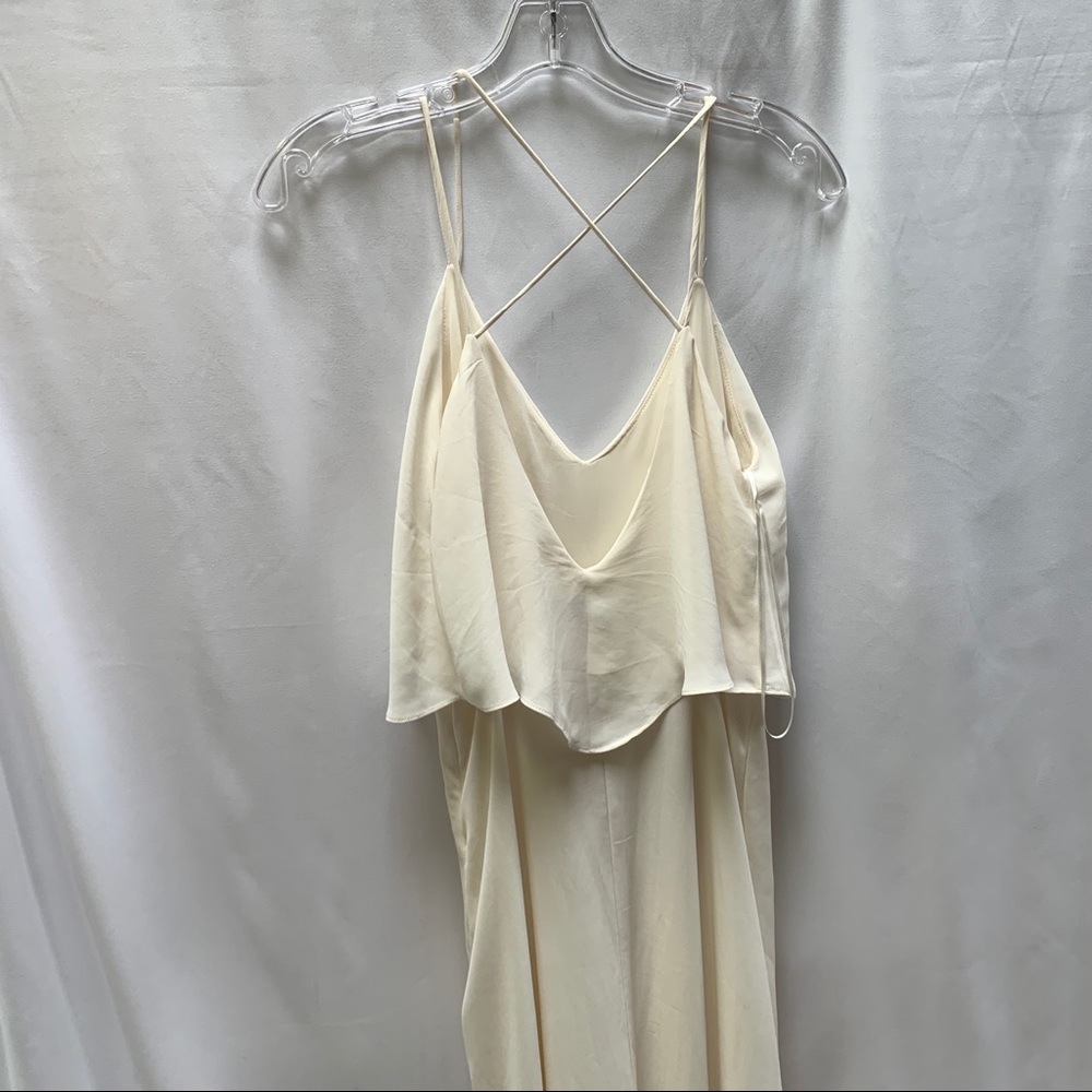 Zara Basic Maxi Chiffon Spaghetti Straps Dress Si… - image 3